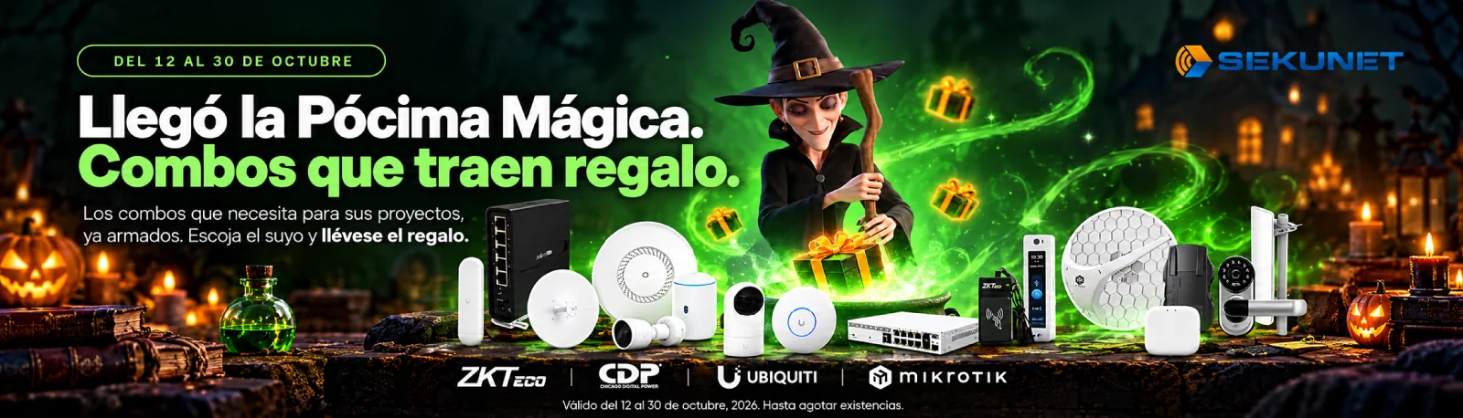 Llegó la Pócima Mágica. Combos que traen regalo. Del 12 al 30 de octubre, hasta agotar existencias.