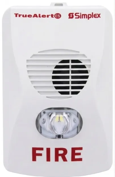 [SPL-59AV-WWF] Aparato de sirena/estrobo direccionable TrueAlert ES LED, montaje en pared, blanco, "FIRE"