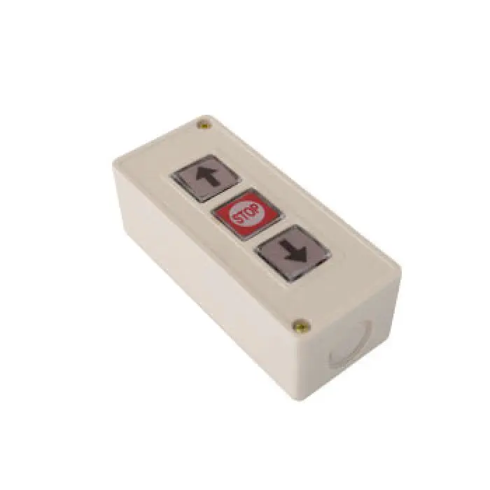 [ZKT-MANUAL-BUTON] Botonera de Control Manual ZKTeco para Barreras Vehiculares — Mando Cableado de Apertura, Cierre y Paro para Caseta de Vigilancia en Barreras CMP y BGM