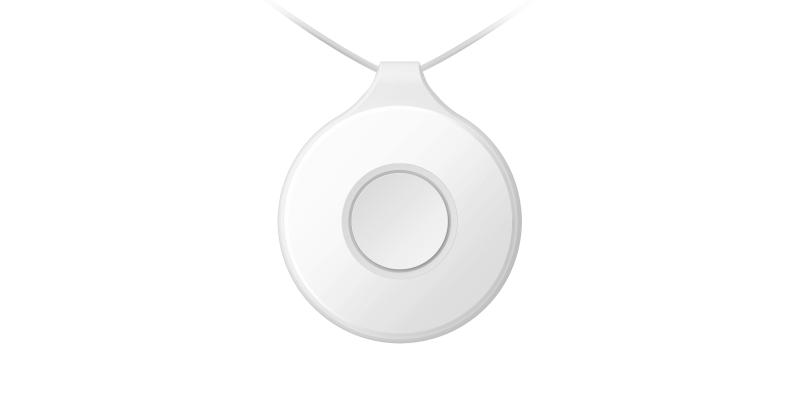 [HIK-DS-PDEBP1-EG2-WB] Botón de pánico inalámbrico de colgar, 433 MHz, IP 54, para panel AX Pro. Marca Hikvision