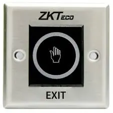 [ZKT-TLEB101] Botón de Salida Sin Contacto ZKTeco TLEB101 — Activación por Infrarrojo, Relé NO-NC con Común y Placa Cuadrada 1/2 Gang en Acero Inoxidable para Control de Acceso Higiénico
