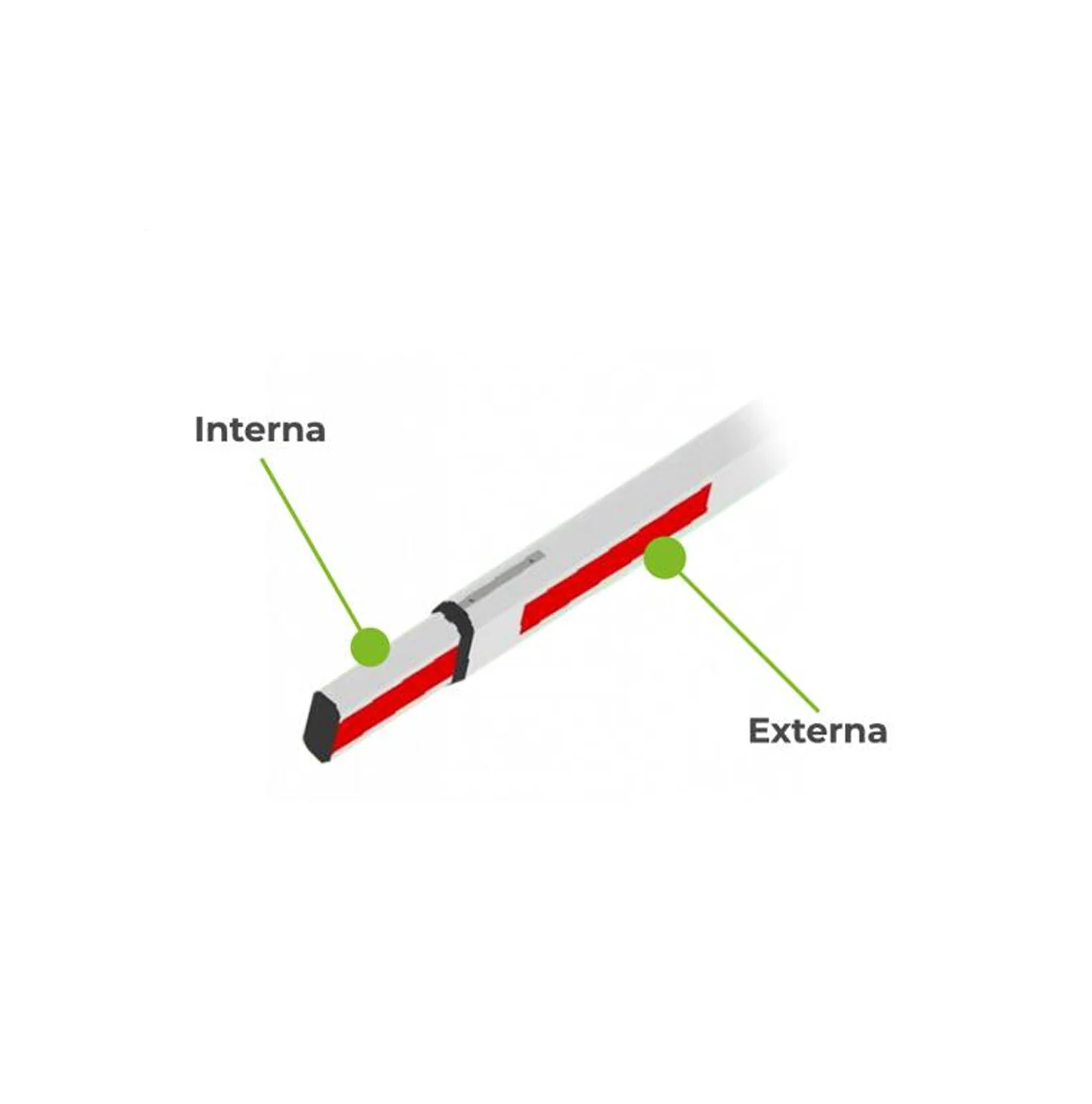 [ZKT-ARM-CMP-BGM-45M] Brazo Recto Telescópico ZKTeco 2.4–4.5m para Barreras CMP y BGM — Longitud Ajustable en Sitio para Reemplazo y Adaptación de Carril