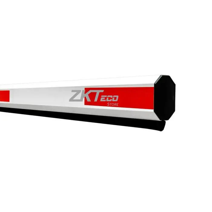 [ZKT-ARM-CMP-BGM-45M-RB] Brazo Recto ZKTeco de 4.5m con Protector de Hule para Barreras CMP y BGM — Recubrimiento Anti-Impacto que Protege Vehículos y Reduce Daños por Roce