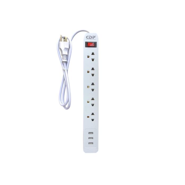 [CDP-RU-SS5] CDP RU-SS5 1500 W, 5 tomas de corriente Supresor de sobretensiones 450 julios 2 puertos USB C 120 V CA