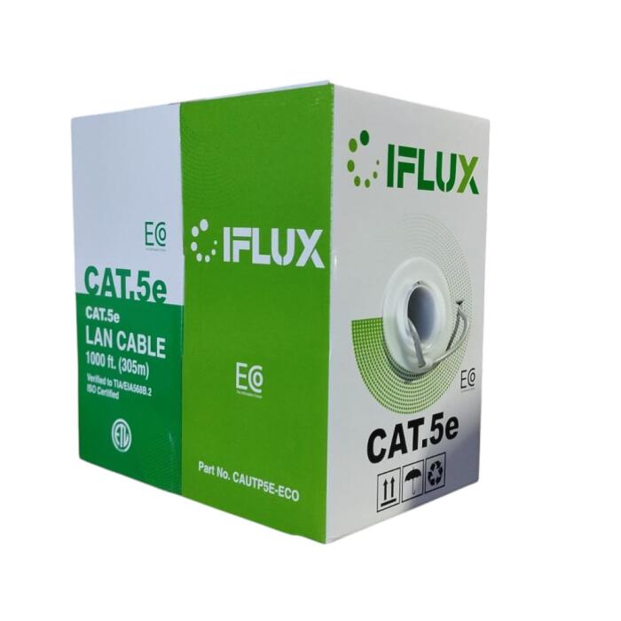 [IFL-CAUTP5E-ECO] Cable UTP Cat5e 25AWG 100% cobre EcoLine - Color Gris