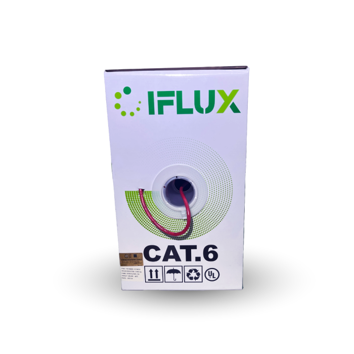 [IFL-CAUTP6ULRD] Cable UTP Cat6 23AWG en carrucha de 305mts UL, rojo.