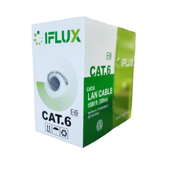 [IFL-CAUTP6-ECO] Cable UTP Cat6 24AWG 100% cobre EcoLine - Color Gris