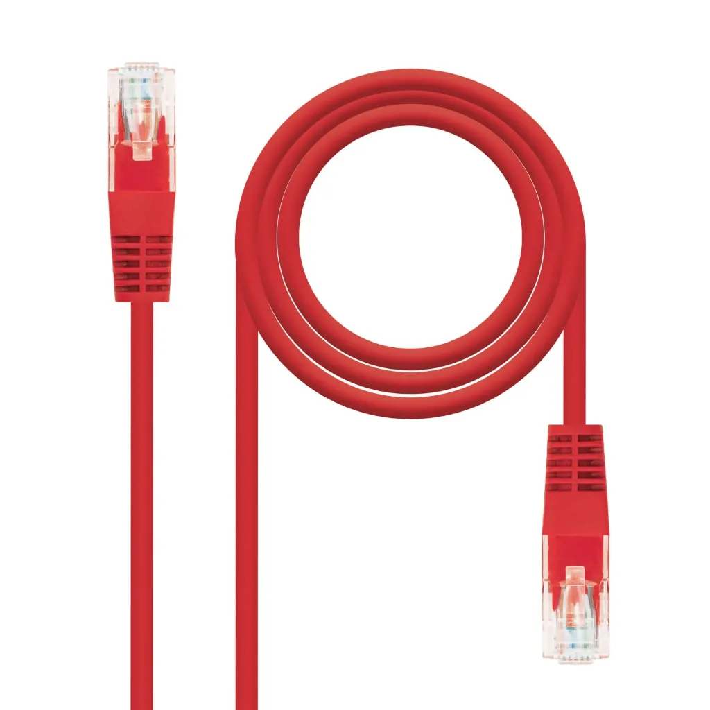 Patch Cord UTP, Cat5e, 65 pies (20m) color rojo.