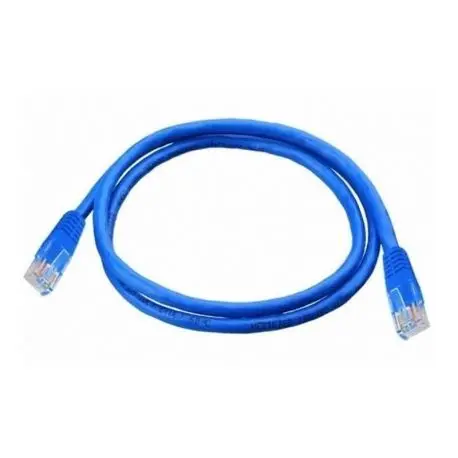 [CBL-MCE-01F03B] Cable de red patch cord UTP, LA, CAT5e, 3 pies (90cm) color azul.