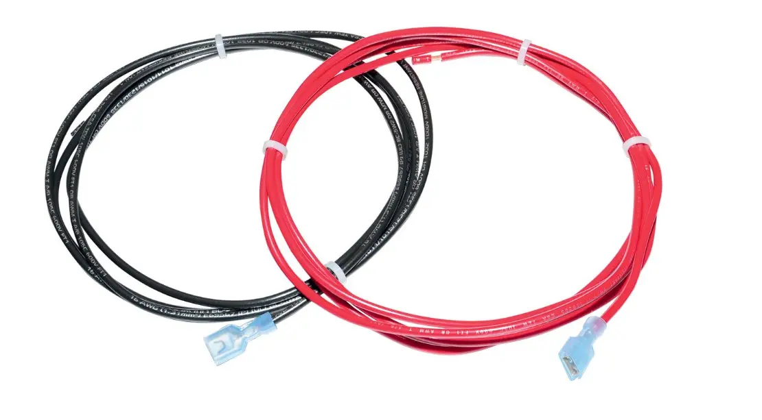 Cables de batería, 68 pulgadas, 18 AWG, par, rojo y negro