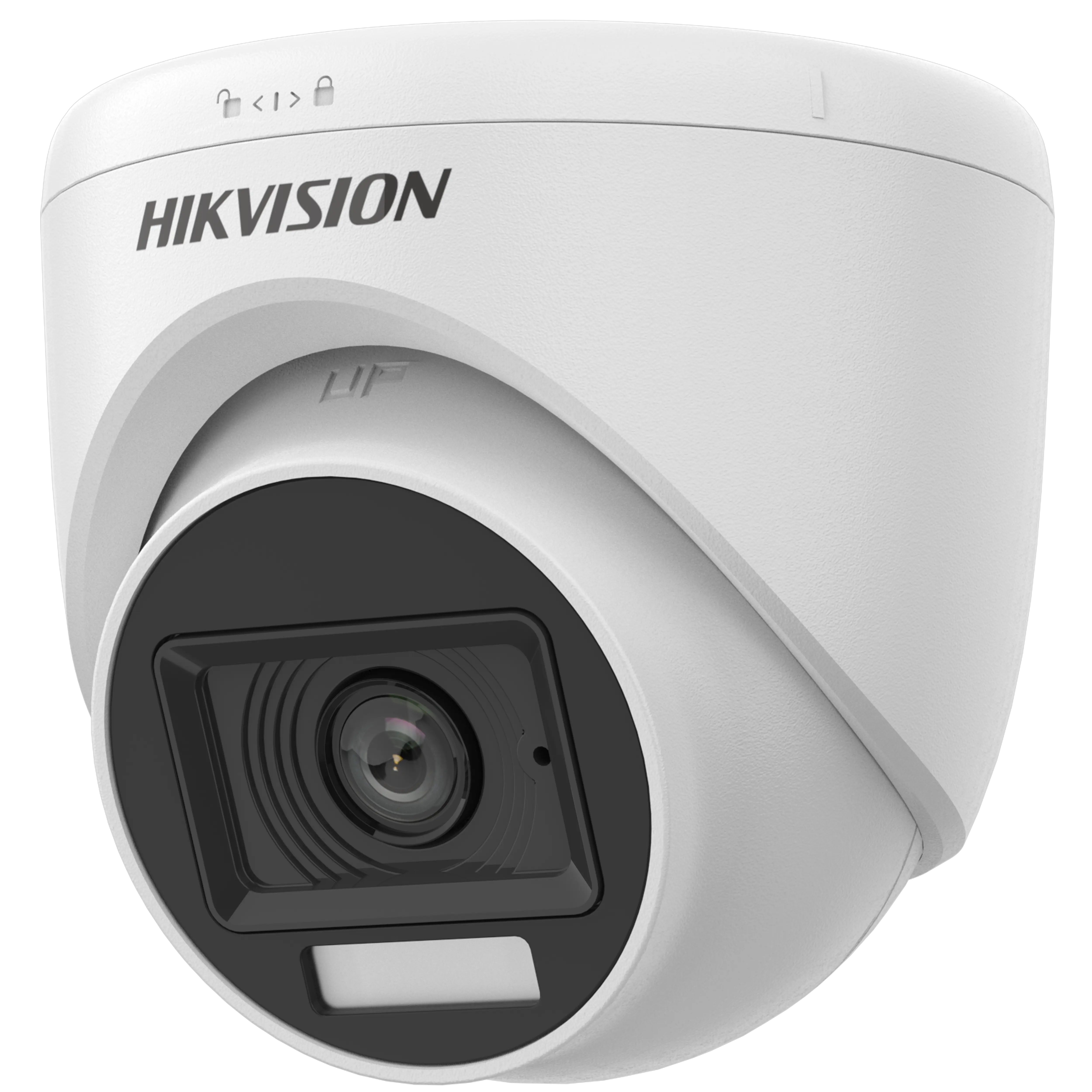 [HIK-DS-2CE76D0T-LPFS(2.8mm)] Camara Turret, Smart Hybrid Light Audio, 2M 1920X1080, 2,8mm, IR 20m,Plastico, Hikvision