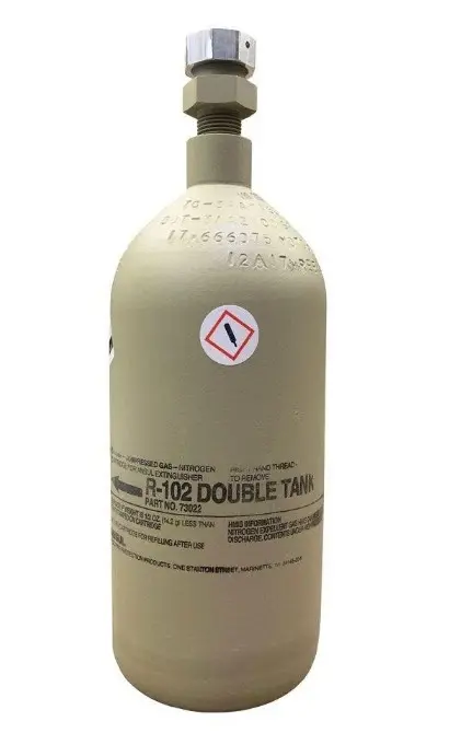 [ANS-423493] Carga de nitrógeno.  Se utiliza específicamente en configuraciones  Double Tank de R-102. ANSUL