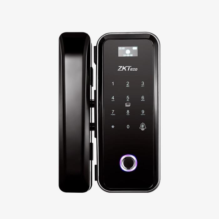 [ZKT-GL300] Cerradura Inteligente ZKTeco GL300 para Puertas de Cristal — Apertura por Huella, Tarjeta y Clave sin Perforar el Vidrio, para Puertas Frameless de 10 a 12 mm