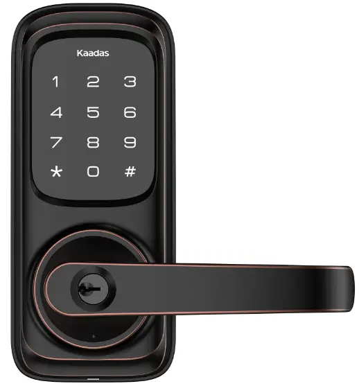 [KAA-KA214] Cerradura inteligente táctil IoT para puerta, aleación de zinc (PIN/llave/Z-Wave/App)