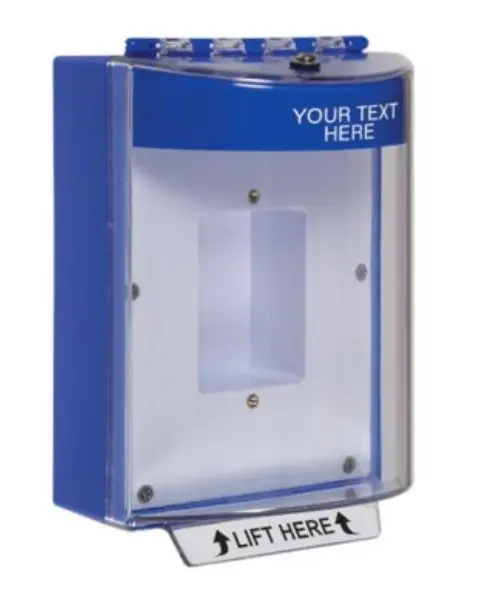 Cobertor STI de policarbonato tipo cúpula para exteriores, azul