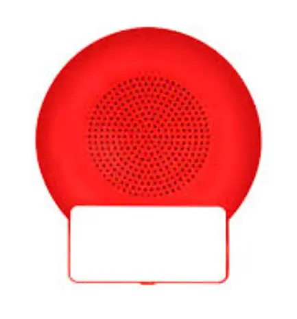 [SPL-49AVC-CRFIRE] Cobertor de sirena con luz estroboscópica de cielo. Color rojo letras blancas. Simplex