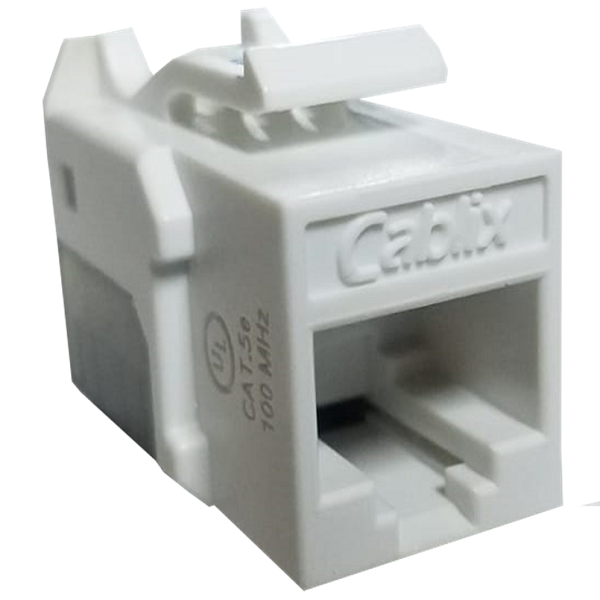 [CBL-MKE-03W] Conector (Keystone Jack) Cat 5E color blanco.