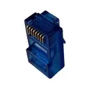 [CBL-MME-21-100B] Conector RJ45 Cat5E color azul transparente, Passthrough Cablix