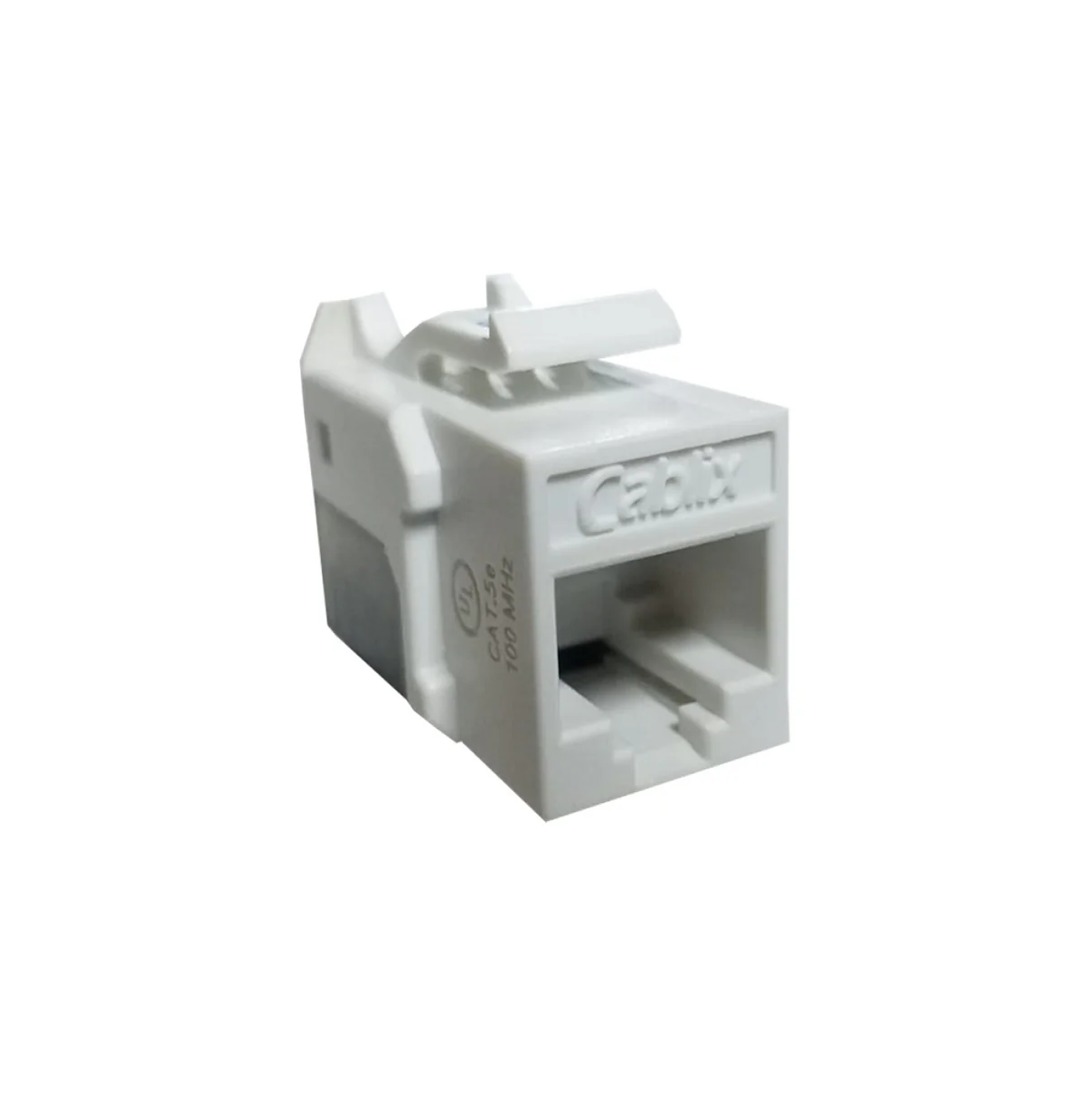 [CBL-MKE-01W] Conector de crimpado modulares - Keystone Jack UTP US, CAT5E - Color blanco. Cablix