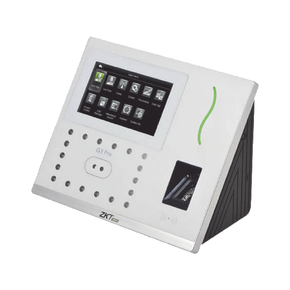 [ZKT-G3PRO] Terminal de Control de Acceso y Asistencia ZKTeco G3 Pro — Multibiométrico Facial, Huella, Palma y Tarjeta con ADMS para Control Integral de Personal