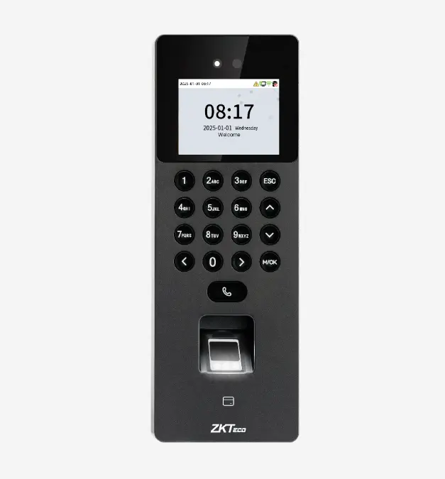 Terminal ZKTeco SenseFace 2A: facial, huella y tarjeta con Wi-Fi