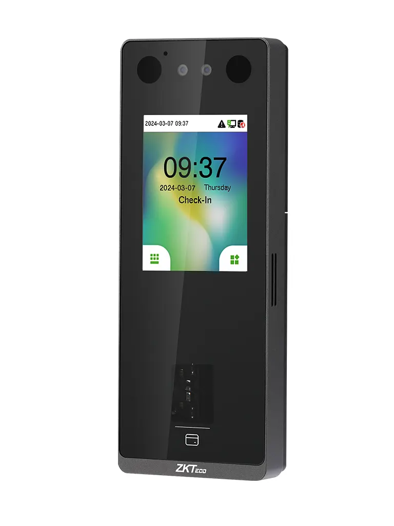 [ZKT-SENSEFACE 3A] Terminal de Control de Acceso y Asistencia ZKTeco SenseFace 3A — Facial, Huella y Tarjeta con Intercomunicador, Wi-Fi e IP65 para Interior y Exterior
