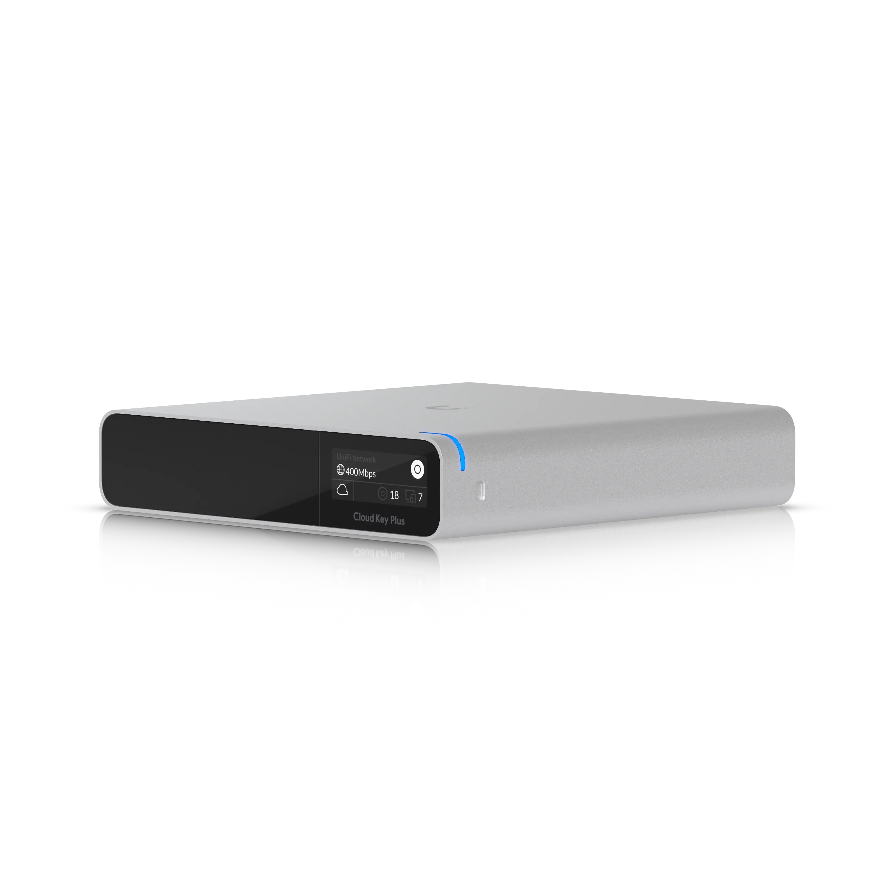 UniFi Cloud Key Gen2 Plus | Controlador Network + Protect · HDD 1TB · 50 Dispositivos · 20 Cámaras HD · Batería Interna