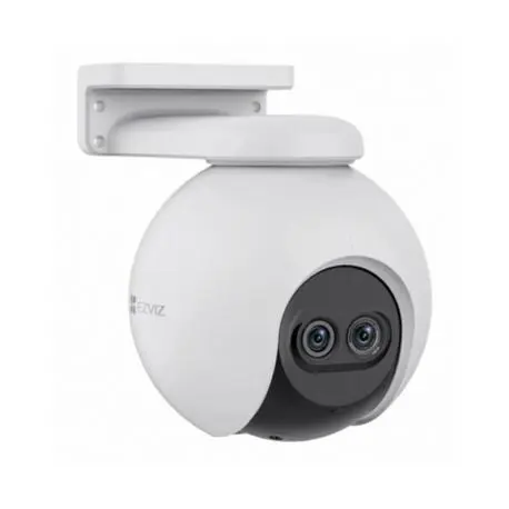 [EVI-CSC8PFA06E22WFR-28] Cámara PT 1080P doble lente (Picture in Picture), zoom mixto de 8X, H.265, con 340° de movimiento horizontal y 80° de vertical, detección de personas (IA), audio bideireccional,DWDR, IR 30m, watherproof, 12VDC/1A. Marca EZVIZ