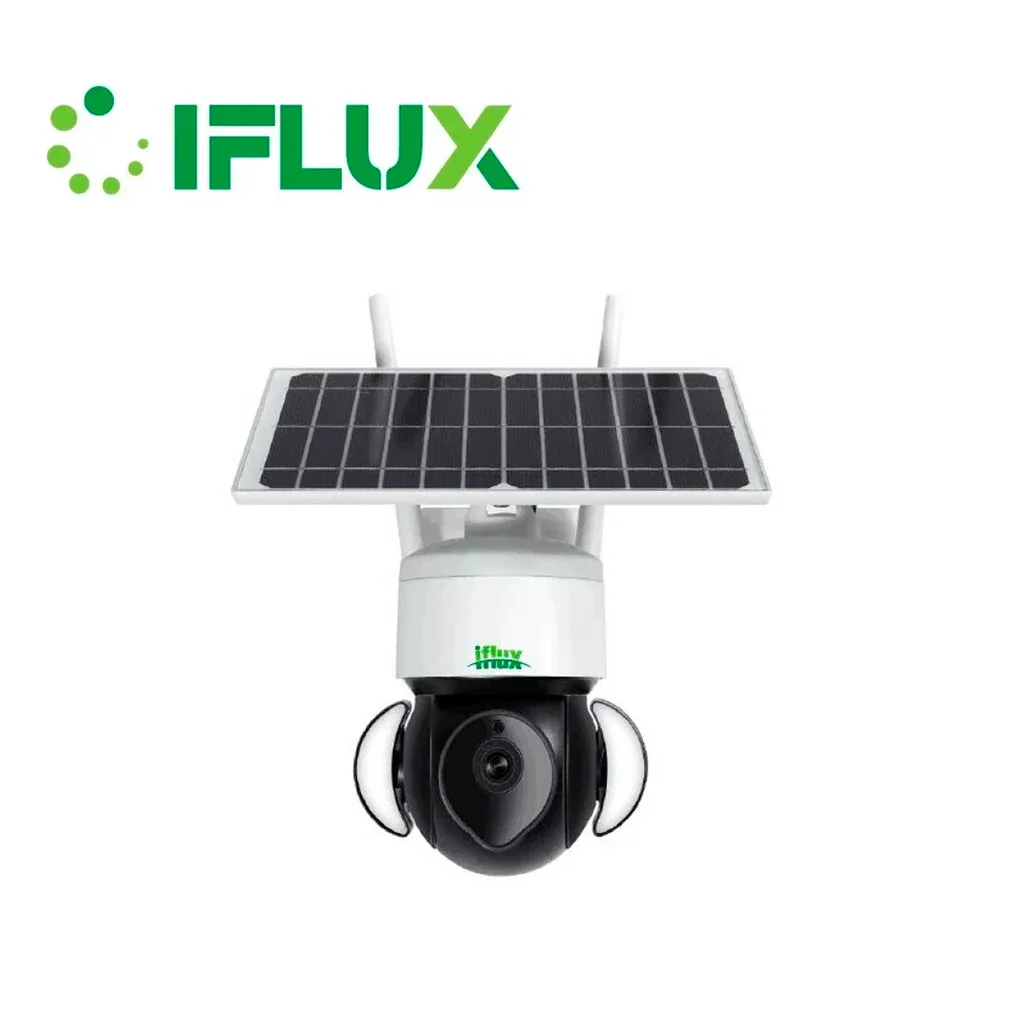 [IFL-SE-S518M-3M-4G-TY] Cámara PTZ con Alexa Google Home 4G con batería de carga solar. Iflux