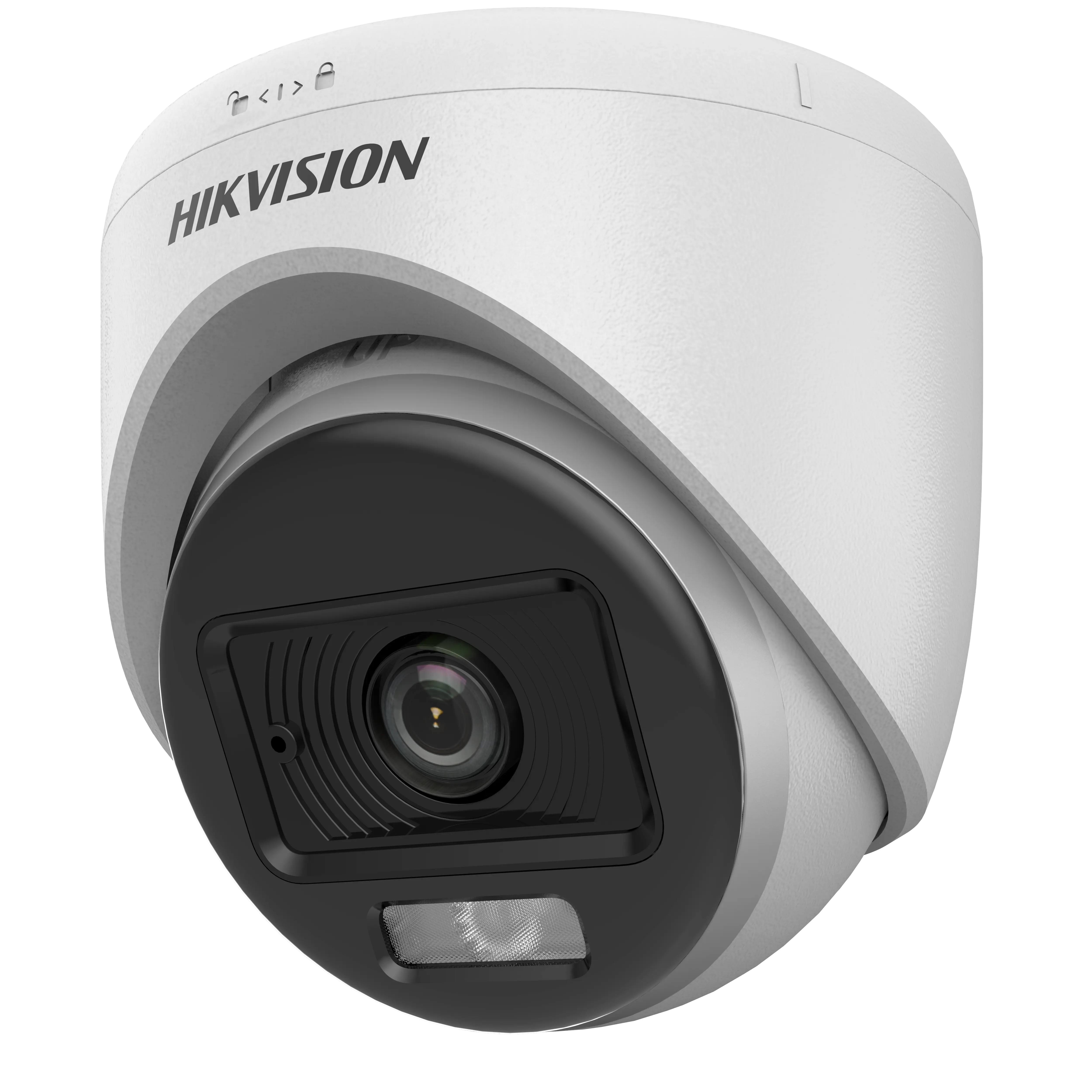 [HIK-DS-2CE70DF0T-LPFS(2.8mm)] Cámara Turret 2MP ColorVu con luz híbrida inteligente y micrófono