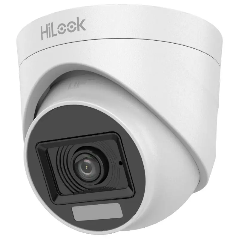 Cámara Domo HiLook 2MP con Luz Dual, Audio y Multiformato