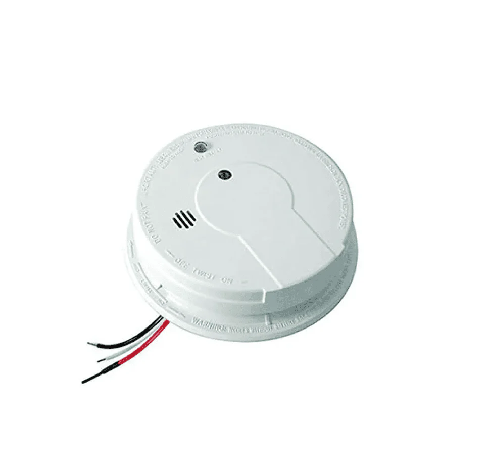 [KID-P12040] Detector de humo fotoeléctrico alimentado a 120 V CA con batería de respaldo de 9 V. Tiene la capacidad de funcionar como una unidad independiente o en un sistema interconectado. Marca Kidde.