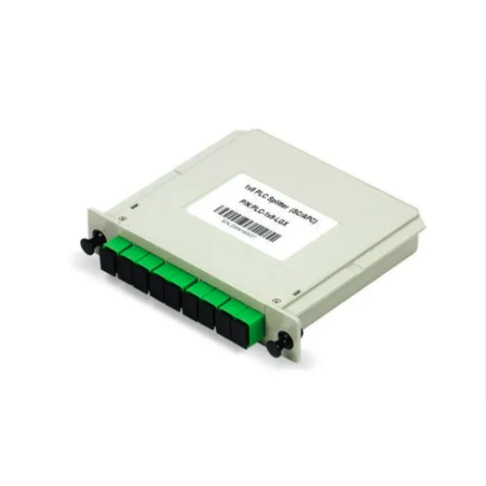 Divisor Óptico CASSETTE 1*8 Conector SC Monomodo / APC con CAJA - Cierre de Empalme