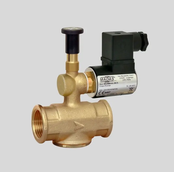Electroválvula de Rearme Manual, 24 VDC Normalmente Abierta 3/4”  – MADAS