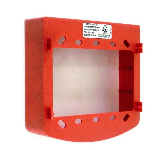 Faldon para luz estroboscópica, cubre 1 1/2 pulgadas, (38 mm). Color rojo. Simplex