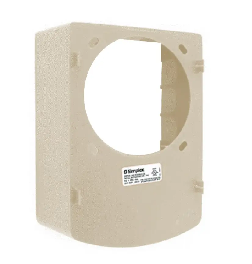 [SPL-4905-9947] Faldón de altavoz con luz estroboscópica de pared, color blanco. Simplex.