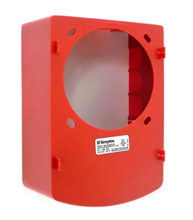 [SPL-4905-9946] Faldón de altavoz con luz estroboscópica, montaje de pared, color rojo.