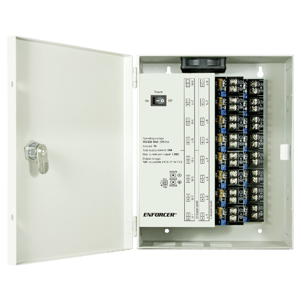 [SCL-PC-L1620-PQ] Fuente de alimentación CCTV de bajo ruido