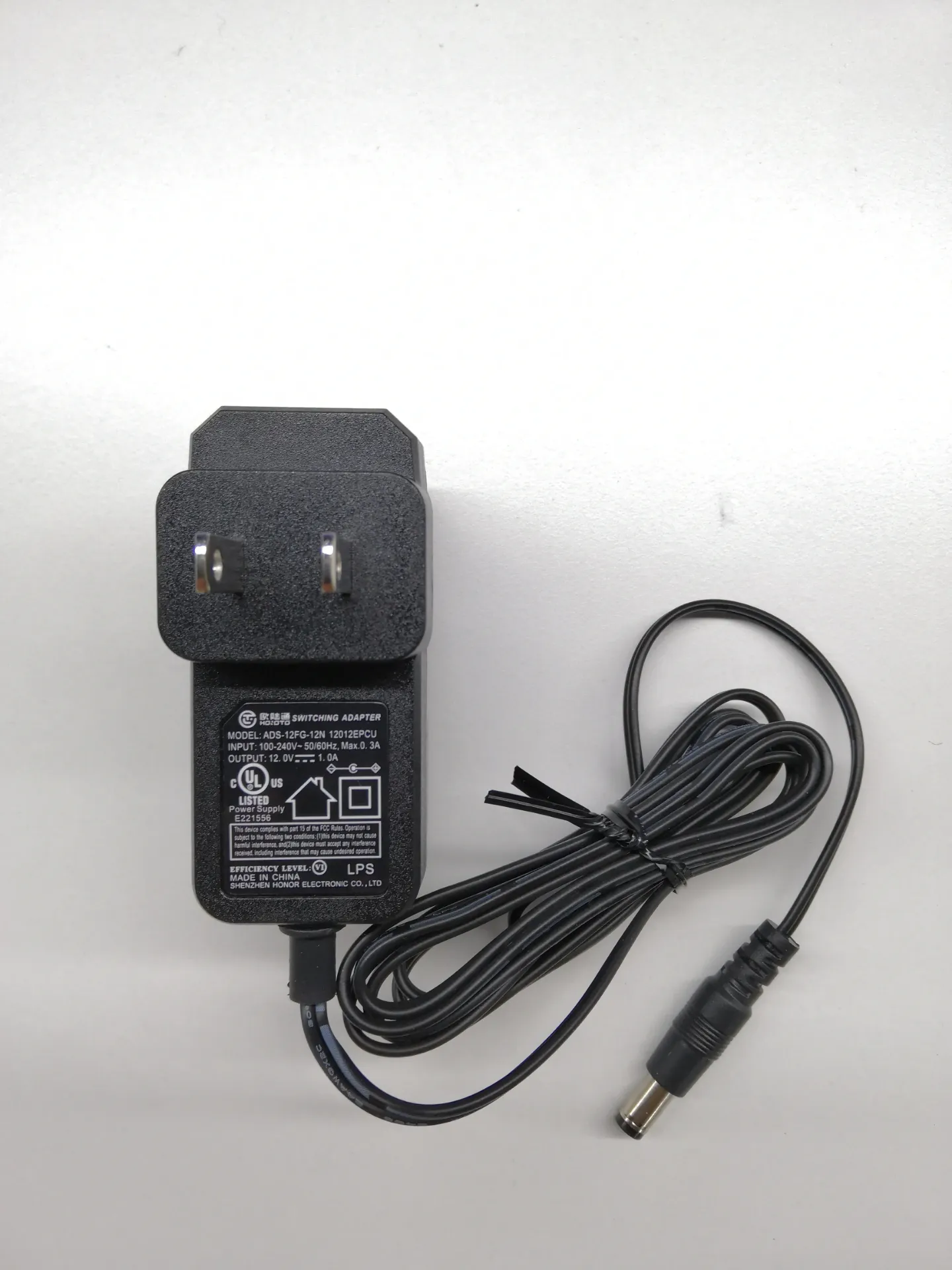 [HIK-ADS12FG12N12012EPCU] Fuente de poder Hikvision DC 12V 1A estándar americano, UL