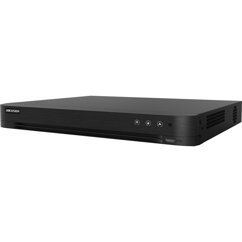 DVR 32 canales AcuSense con 2 bahías de disco duro. Hikvision.