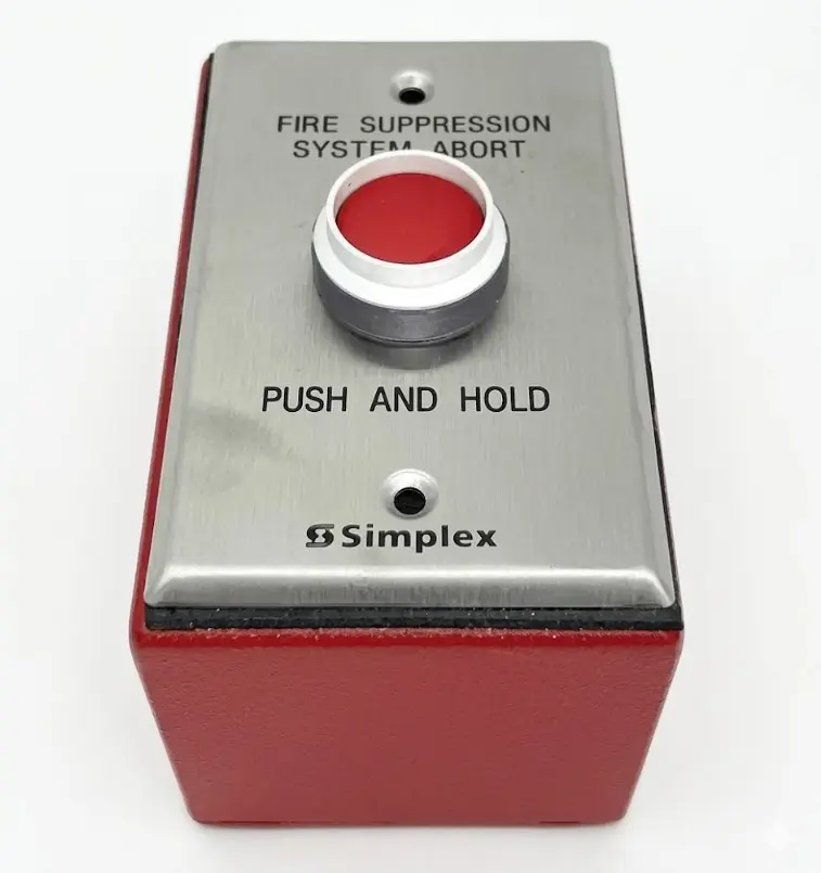 Interruptor de aborto Simplex superficial con caja roja, UL 864