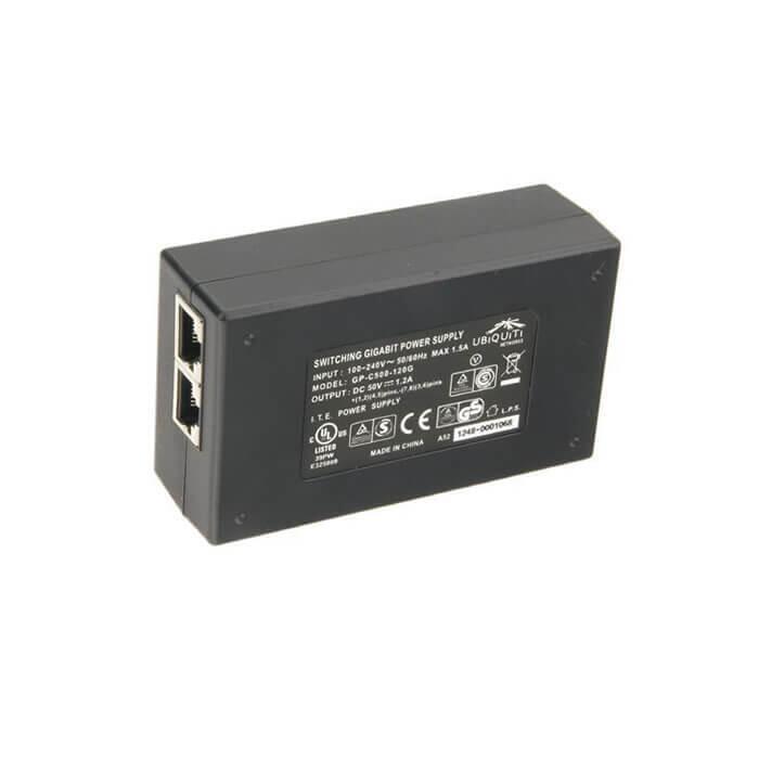 [UBT-POE-50-60W] Inyector POE para transceptor POE, salida 50Vdc, 60W. Marca Ubiquiti.