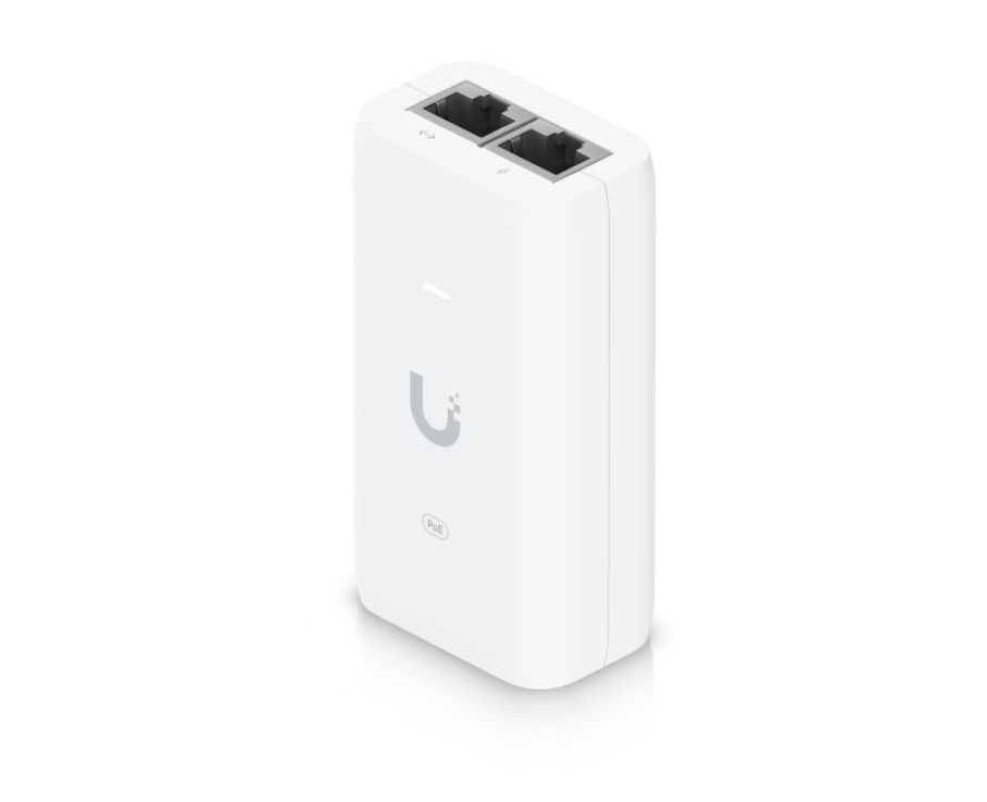 [UBT-U-POE] Inyector PoE Ubiquiti UniFi PoE Adapter 15W (U-PoE) — Adaptador 802.3af de 48V con Puerto Gigabit y Protección contra Sobretensión