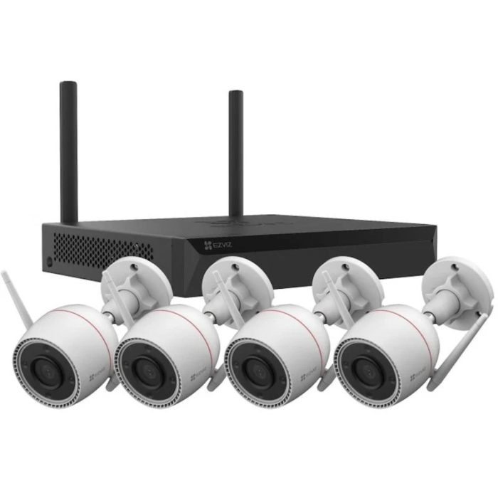 [EVI-CS-BW3844-A0E60] Kit NVR X5S con 4 cámaras 2K H3C, visión nocturna a color y detección inteligente