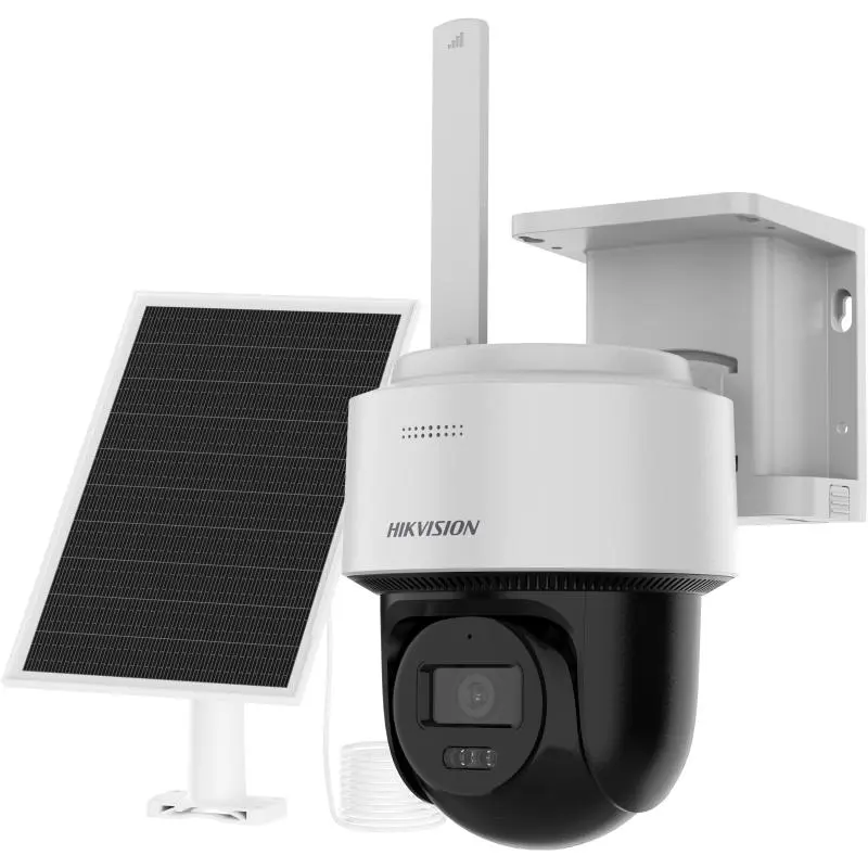[HIK-DS-2CFSP4-4G(2.8mm)] Kit Solar IP PT, All in One, AOV, Bala IP 4 Mp, Lente 2.8 mm, Panel Solar + Batería de Respaldo de Litio (9000 mAh) / Conexión 4G, Audio de Dos Vías, IP66, Micro SD