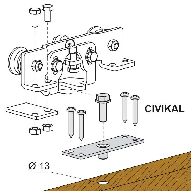 [ENT-CIVIKAL] Kit de juntura hoja de madera. PMCIVIKAL