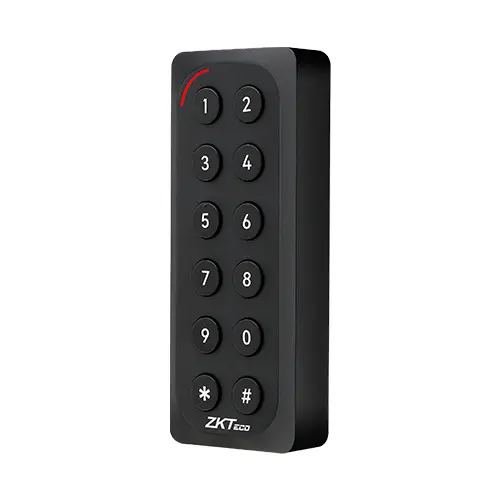 [ZKT-KR902] Lectora RFID ZKTeco KR902 de Doble Frecuencia con Teclado — 125KHz y 13.56MHz, Salida Wiegand para Acceso por Tarjeta y Clave en Control de Acceso
