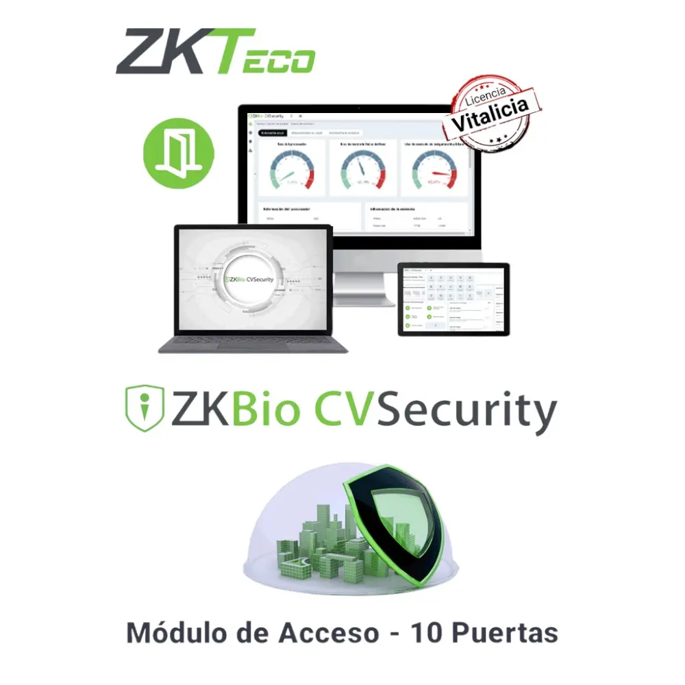 [ZKT-ZKBIOCV-TA-P5] Licencia ZKBio CVSecurity Módulo de Tiempo y Asistencia ZKTeco para 5 Dispositivos — Control de Marcaje y Reportes en la Plataforma de Seguridad Unificada