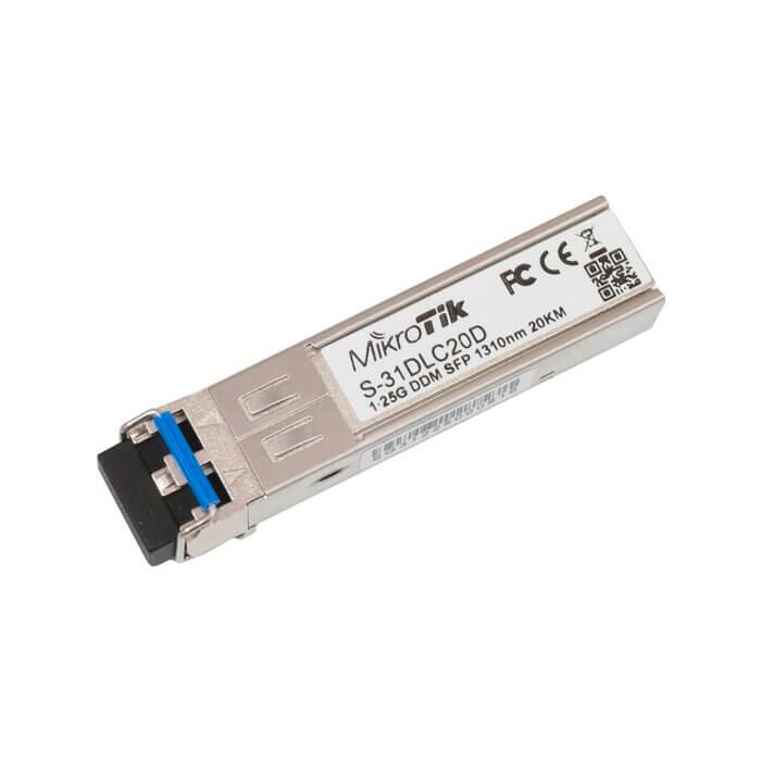 [MIK-S-31DLC20D] Módulo SFP 1.25G SM 20km 1310nm. Mikotik