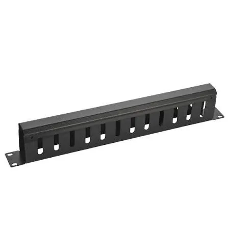 [IFL-IFT-HCM-1U] Organizador de cable horizontal metálico 1U con tapa. Iflux 